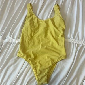 Yellow One-Piece low back Abercrombie Swimsuit